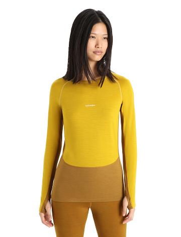 One Piece & Sets Icebreaker 200 ZoneKnit™ Merino Long Sleeve Crewe Damskie Złote | PL 1142KORI